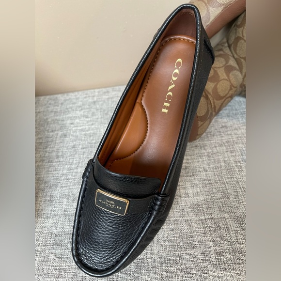 $149 Coach Mona Drives women’s shoes Black leather - Picture 5 of 8